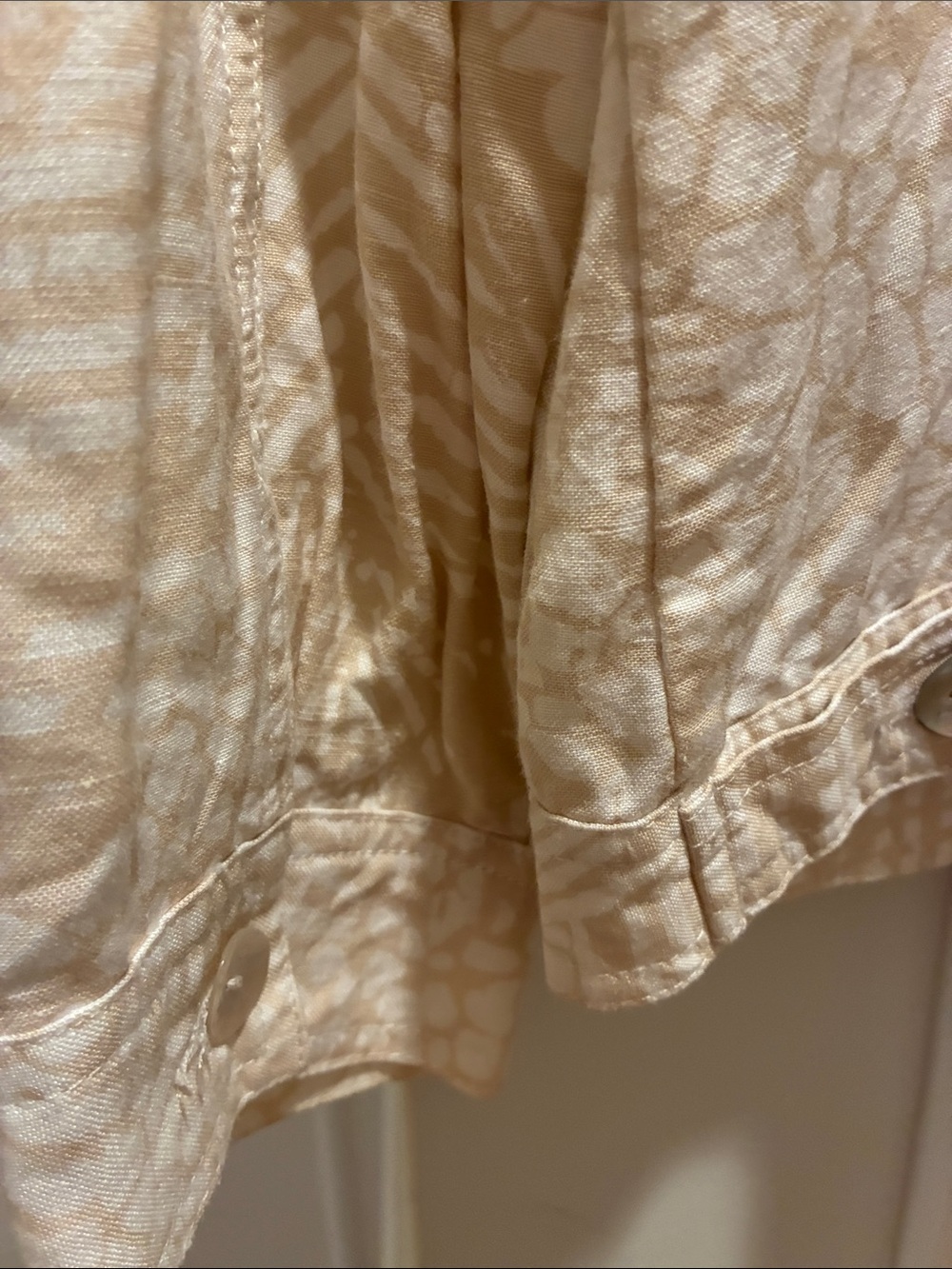 Ruby Rd. Cream Patterned Button-Front Jean Jacket - Picture 9 of 10